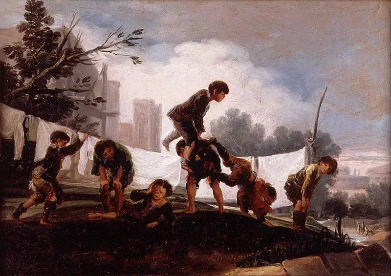 Children Playing Leapfrog - Francisco de Goya