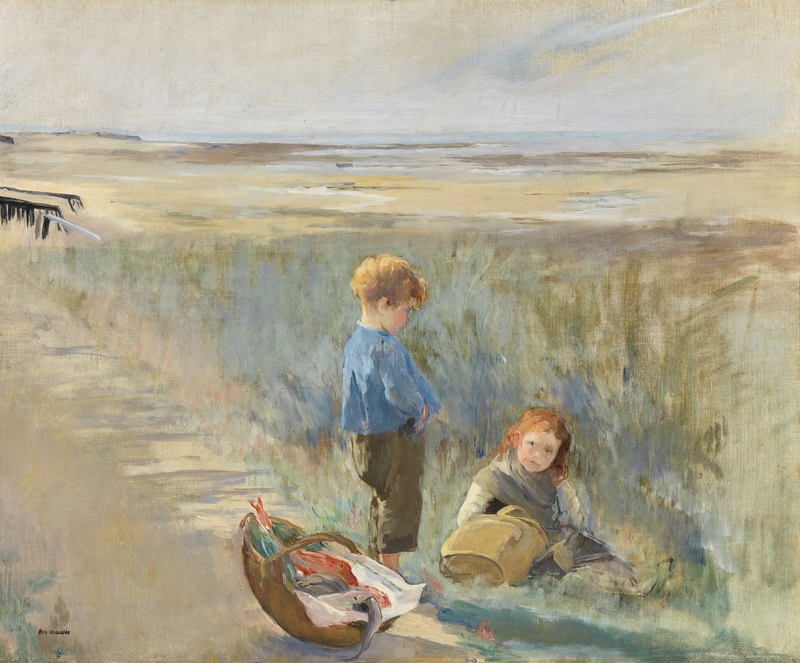 Children on the sand dunes, Grandcamp - Eva Gonzalès