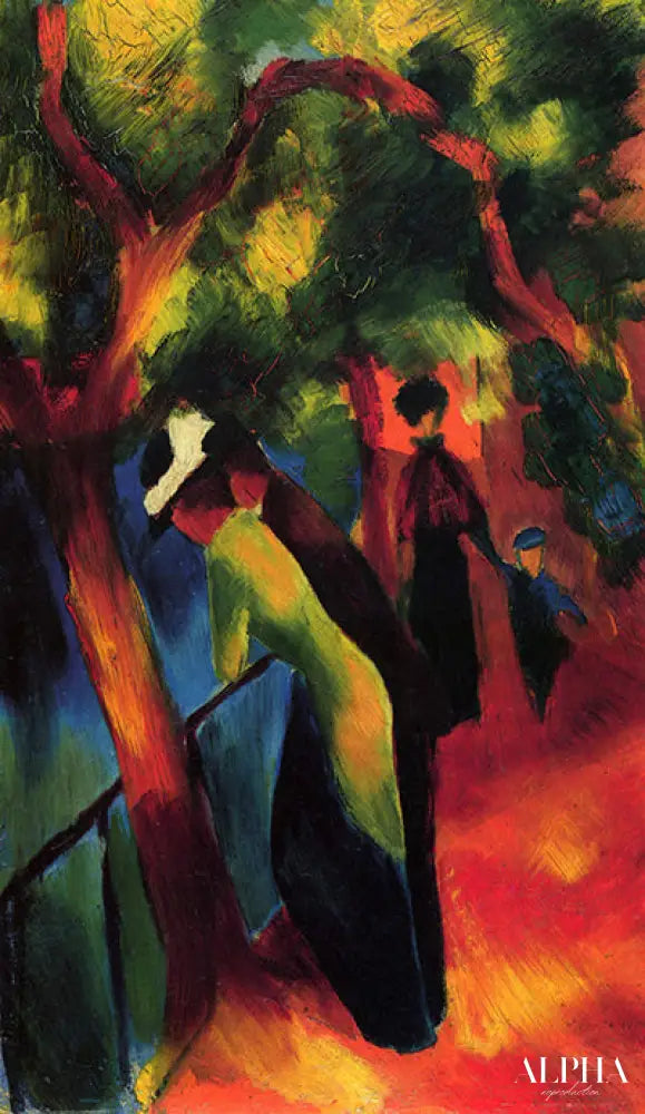 Ensoleillé - August Macke - Reproductions de tableaux et peintures haut de gamme