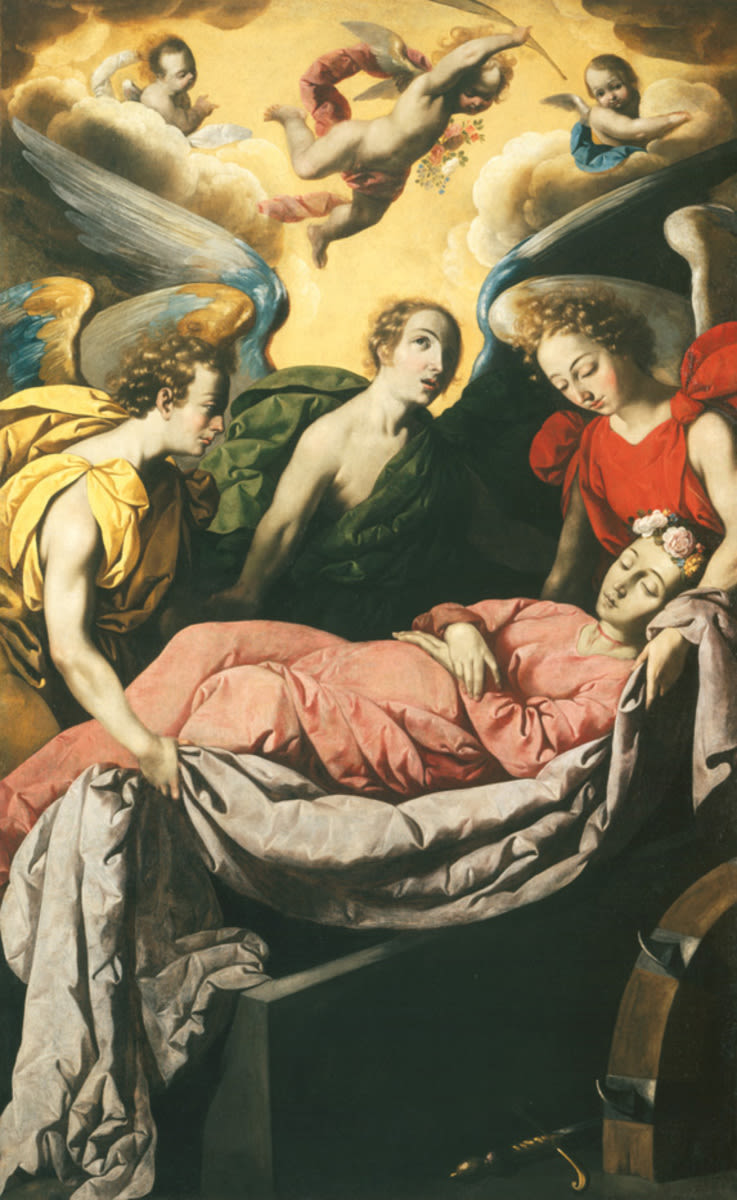 Sainte Catherine's Burial - Francisco de Zurbarán
