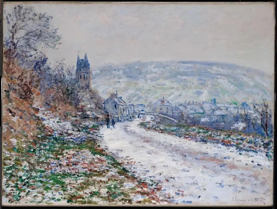 Entrance to the village of Vétheuil, winter W509 - Claude Monet