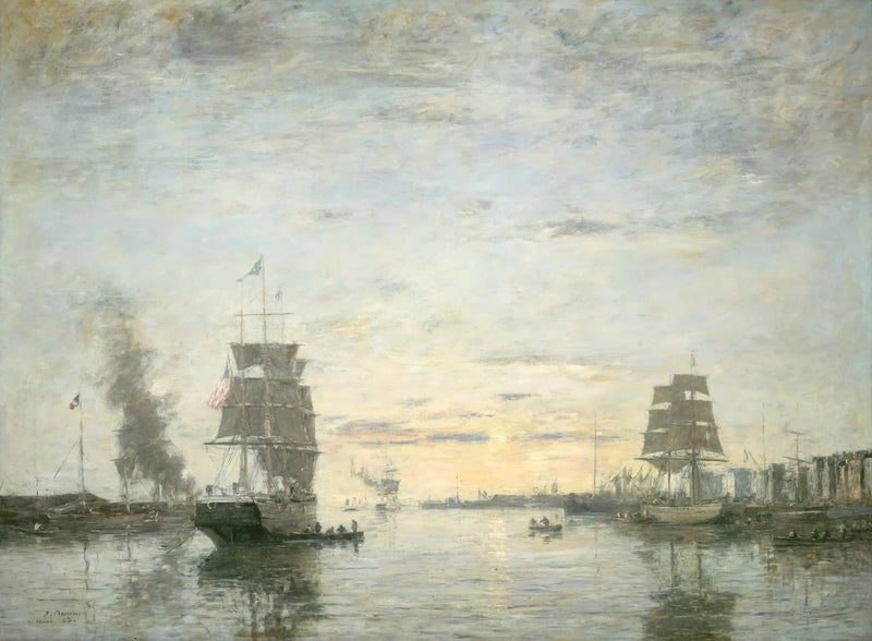 Entrance to the Port of Le Havre - Eugène Boudin
