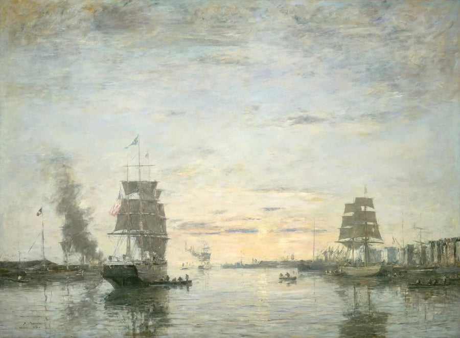 Entrance to the Port of Le Havre - Eugène Boudin