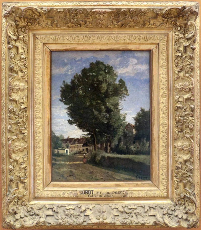 Village Entrance - Jean-Baptiste Camille Corot