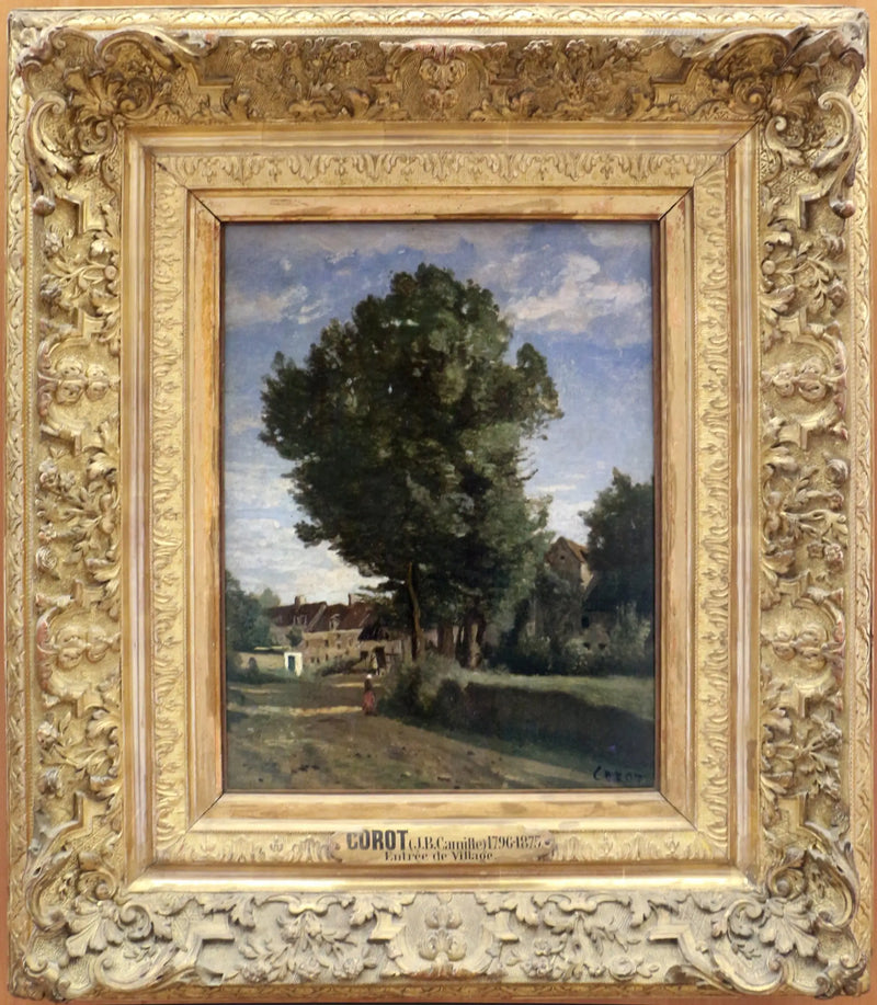 Village Entrance - Jean-Baptiste Camille Corot