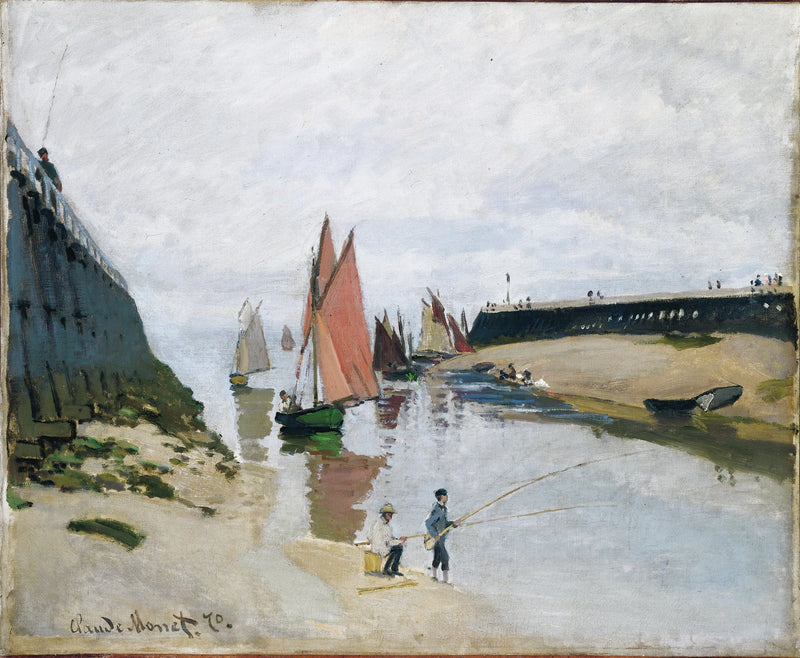 Entrance to the port of Trouville W154 - Claude Monet