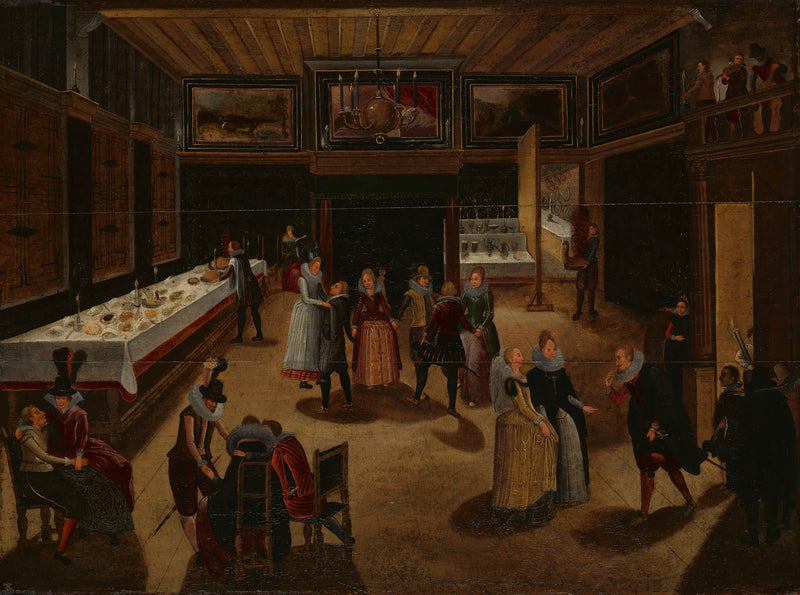 Entreprise de fête la nuit - Artiste inconnu du Rijksmuseum