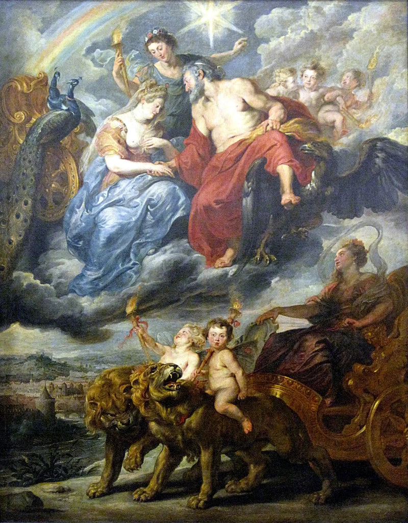 Interview of the King and Marie de Médicis in Lyon on November 9, 1600 - Peter Paul Rubens