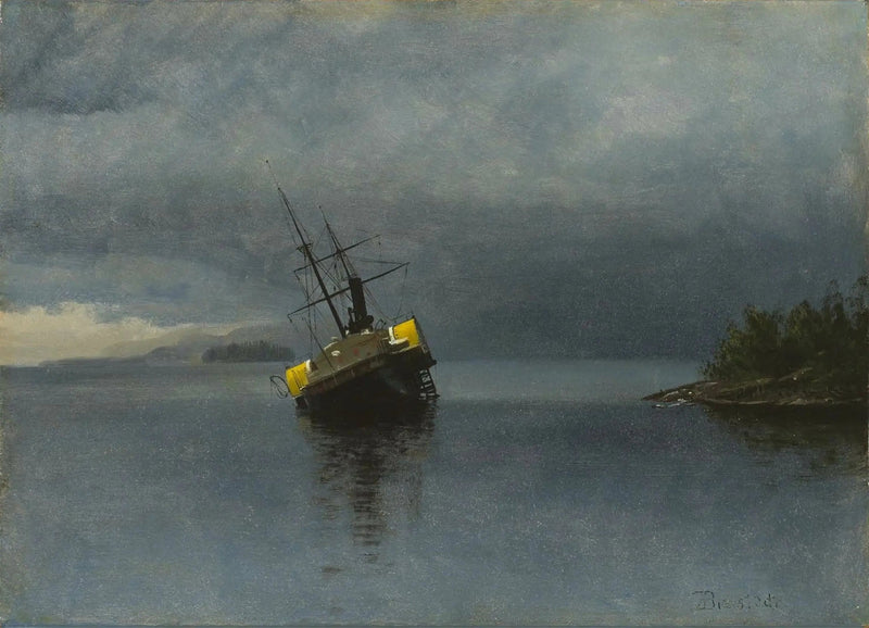 Wreck of the Ancon in Loring Bay, Alaska - Albert Bierstadt
