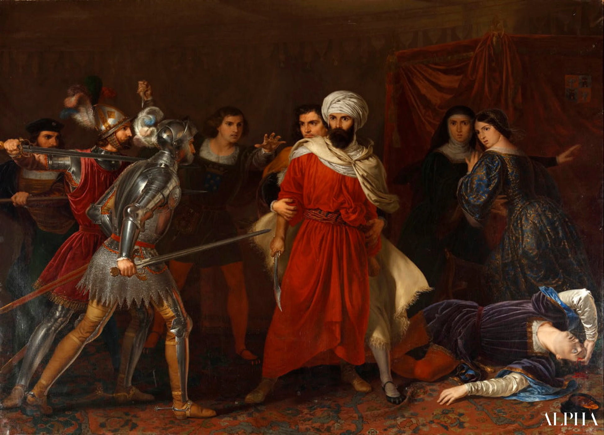 Épisode de la conquête de Malaga - Rafael Tegeo Díaz Reproductions de tableaux à la peinture à l’huile