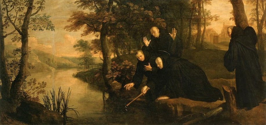 Episodes de la vie de saint Benoît : La hache rattachée à son manche - Philippe de Champaigne