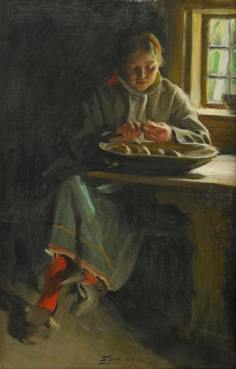 Peeling Potatoes - Anders Zorn
