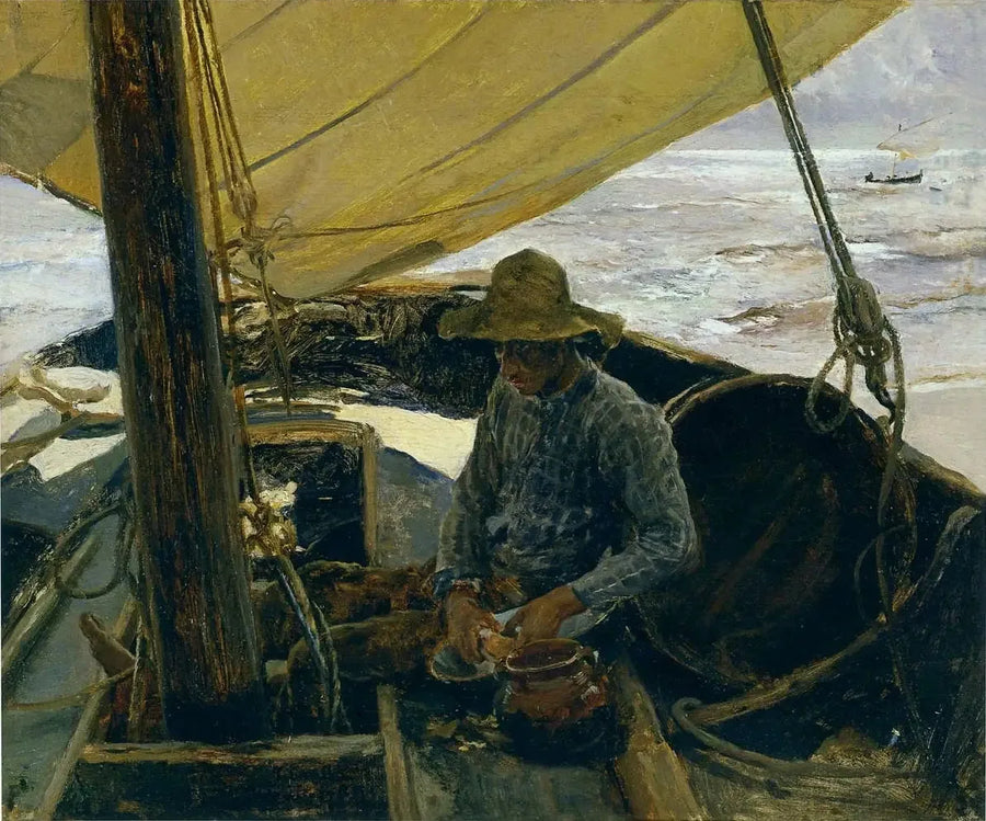 Peeling Potatoes - Joaquín Sorolla