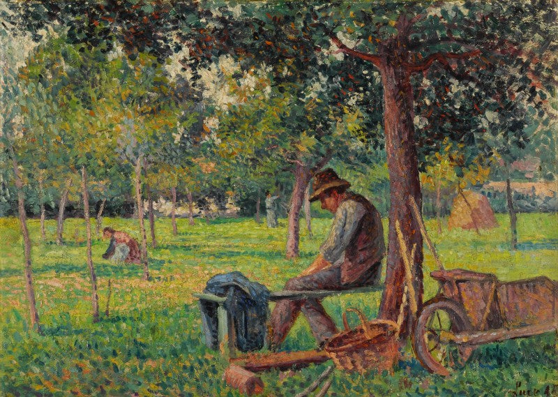 Éragny, Rodo Pissarro in his father's garden - Maximilien Luce
