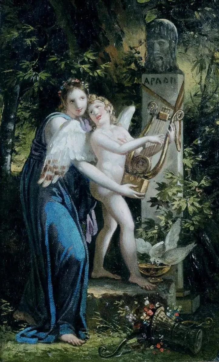 Érato and Love - Charles Meynier