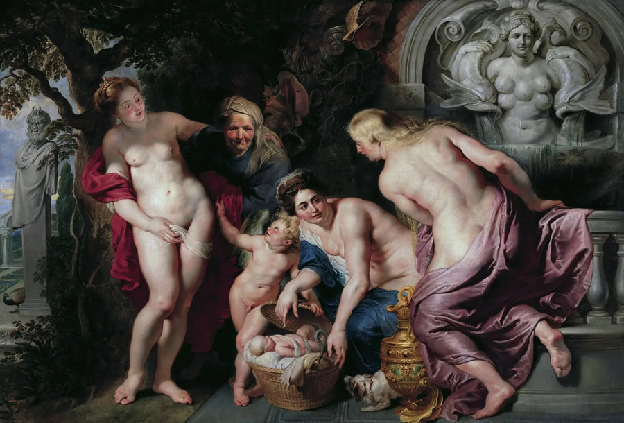 Érichthonios discovered by Cécrops's daughters - Peter Paul Rubens
