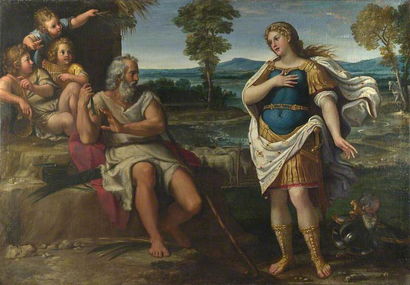 Erminia refuges with the shepherds - Annibale Carracci