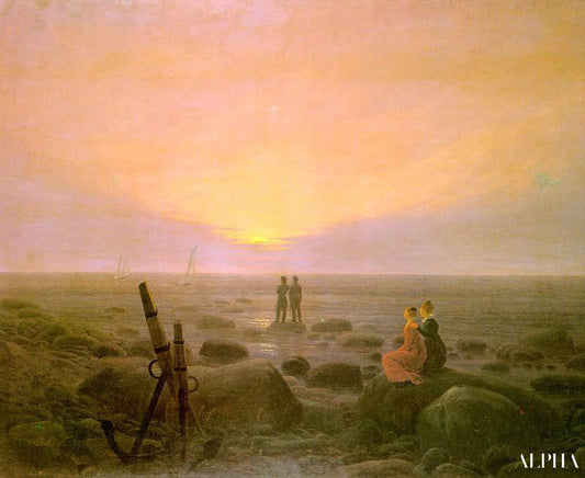 Escalier de lune à la mer - Caspar David Friedrich - Reproductions de tableaux et peintures haut de gamme