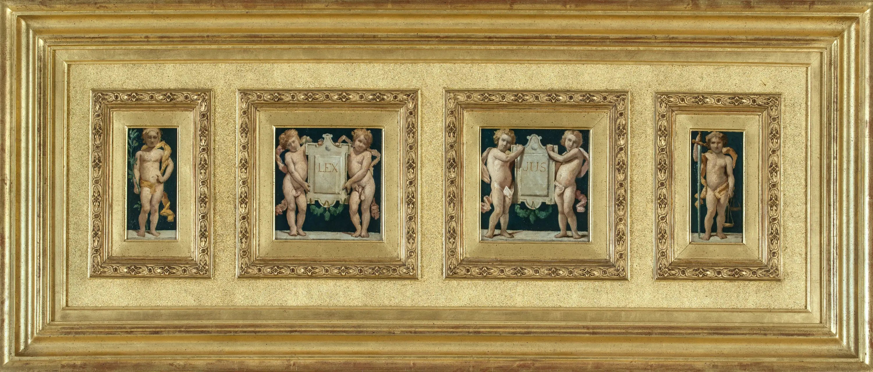Esquisse pour le plafond de la salle d’audience de la Cour des Assises du Palais de Justice de Paris: Lex - Léon