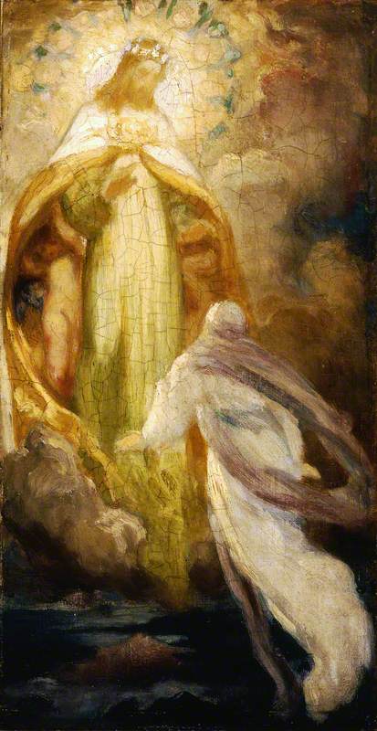 Sketch for "A Dream" - Frederic Leighton