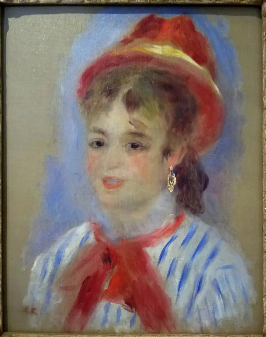 Estelle with the Red Hat - Pierre-Auguste Renoir