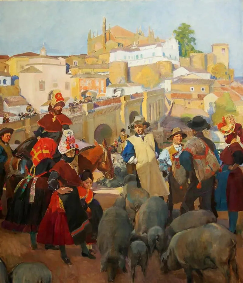 Extremadura, the Market - Joaquín Sorolla