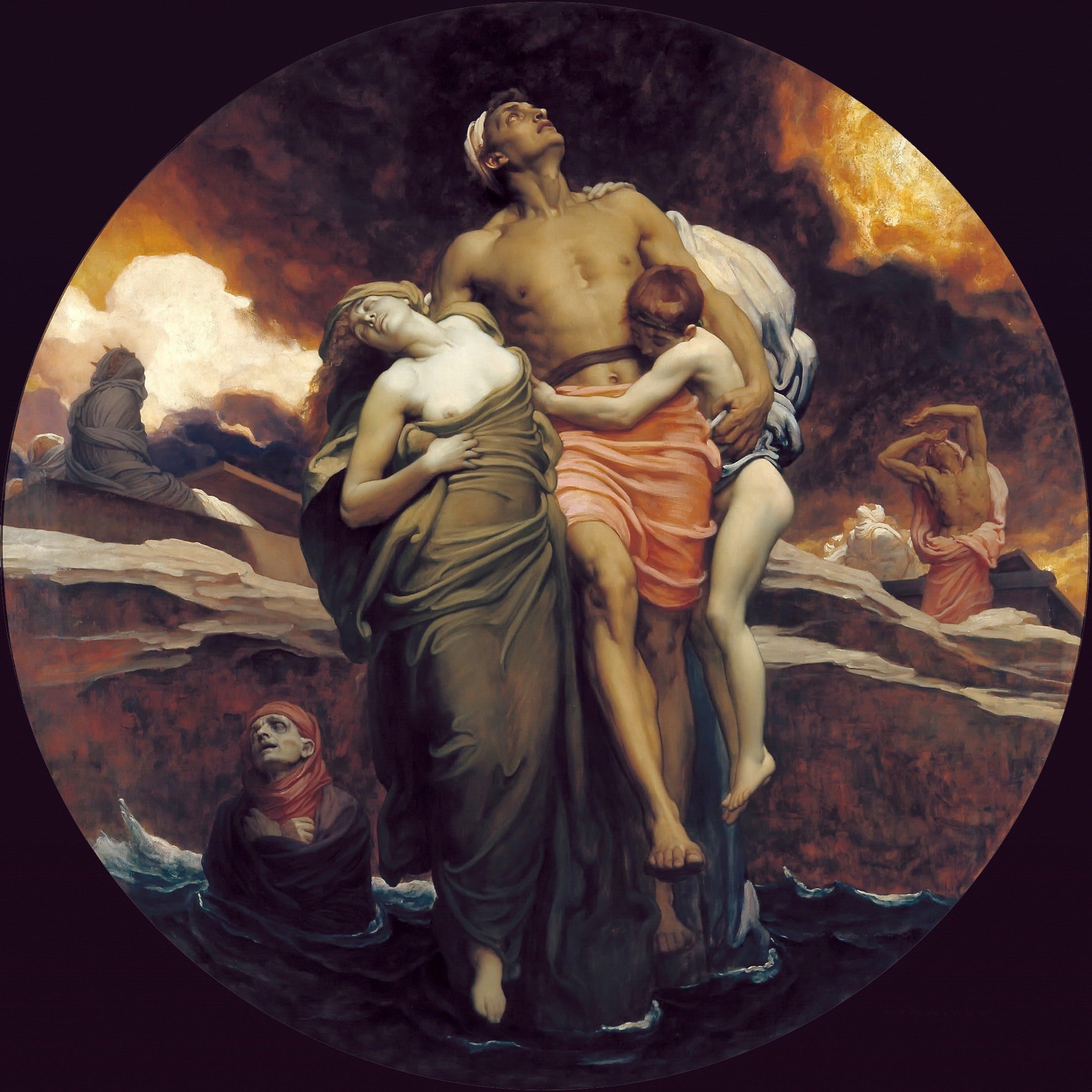 And the sea gave up the dead who were in it - Frederic Leighton