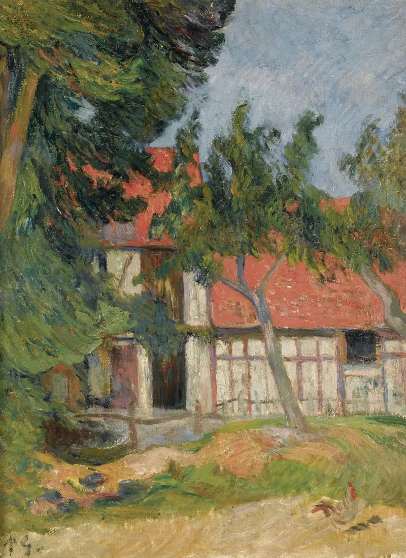 Stable near Dieppe I, or Cottage in Normandy II - Paul Gauguin