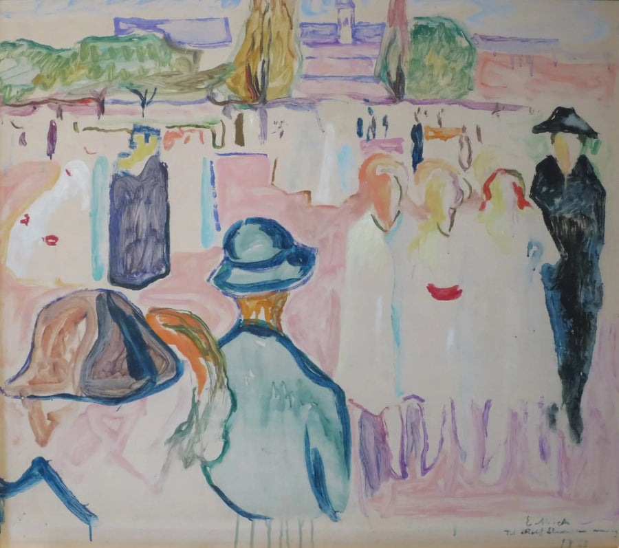 Summer on Karl Johan - Edvard Munch