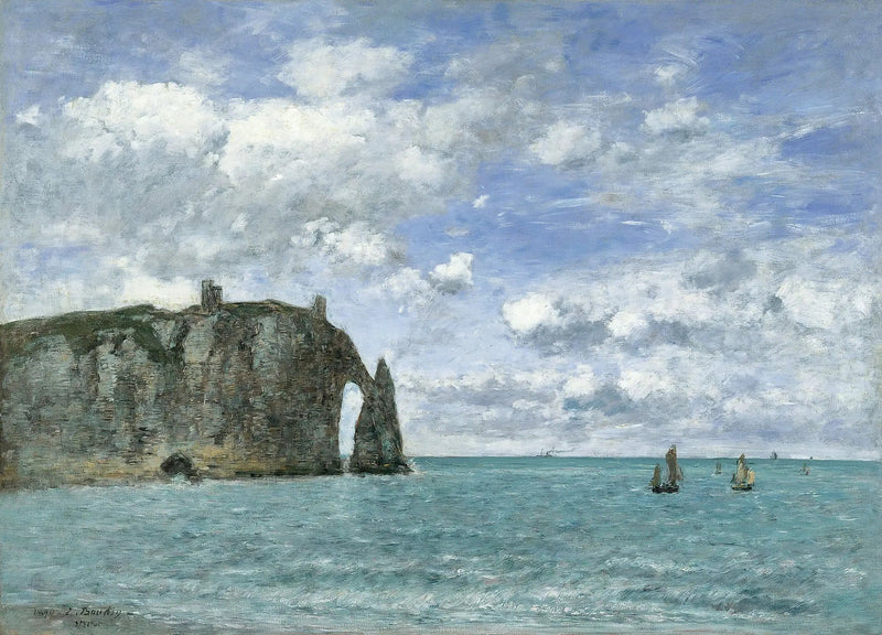 Étretat. The Aval Cliff - Eugène Boudin