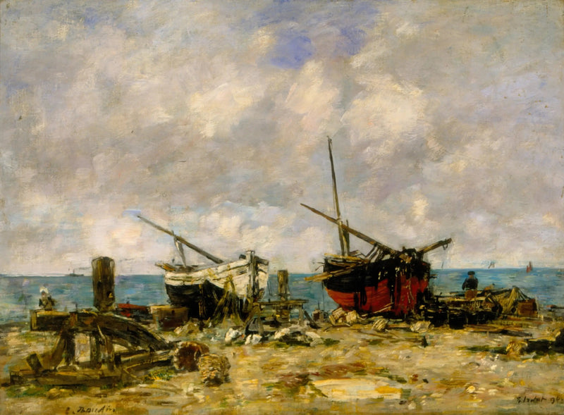Étretat - Stranded Ships - Eugène Boudin