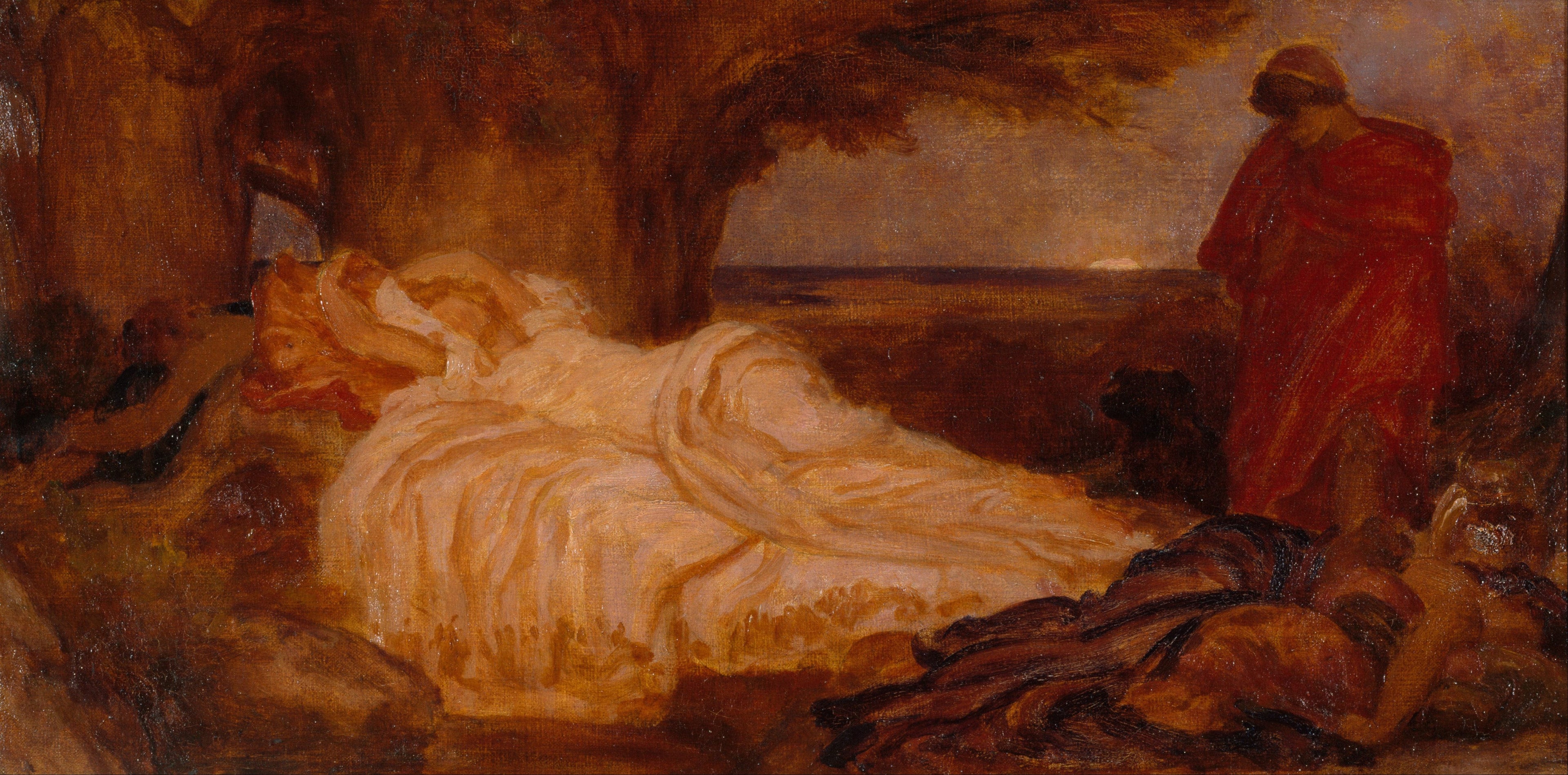 Color study for "Cymon and Iphigenia" - Frederic Leighton