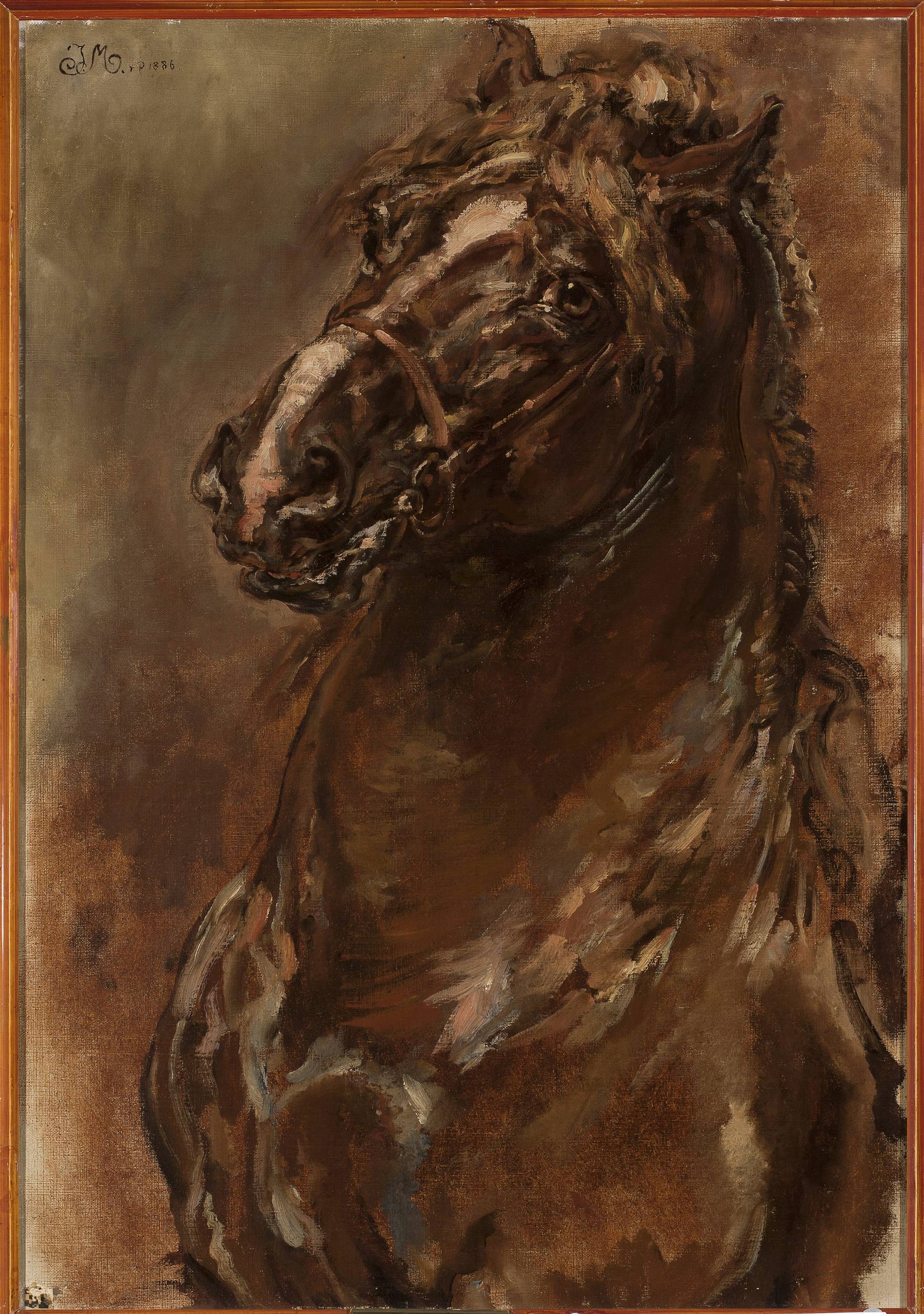Head study of a horse for "La Pucelle d'Orléans" - Jan Matejko