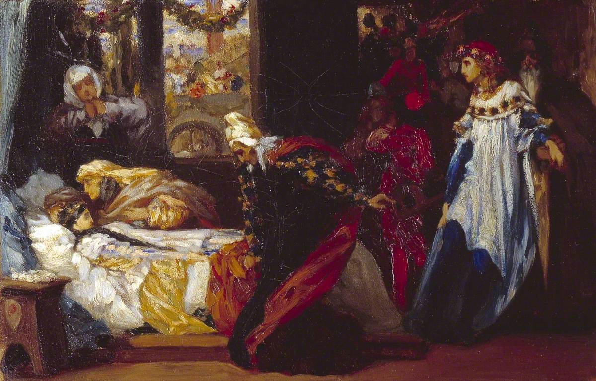 Study for "La découverte de Juliette apparemment sans vie" - Frederic Leighton