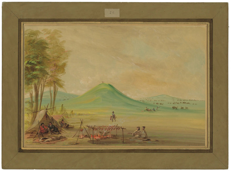Expedition camped in a Texas prairie. April 1686 - George Catlin