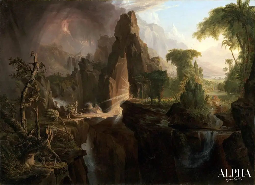 Expulsion du jardin d'Eden - Thomas Cole - Reproductions de tableaux et peintures haut de gamme