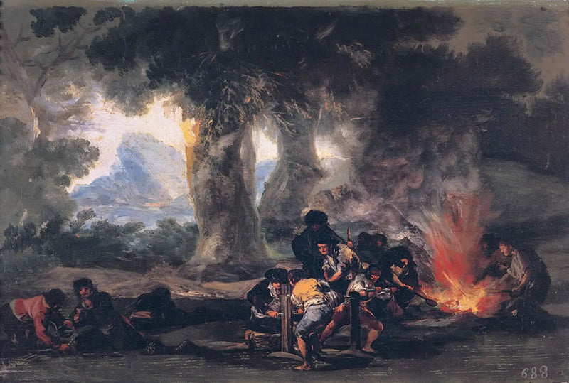 Manufacture of Balls in the Sierra de Tardienta - Francisco de Goya