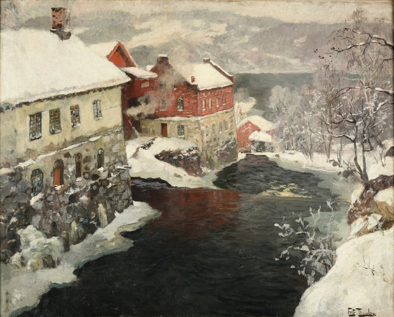 Made in Norway, the two mills on the Mesma River - Frits Thaulow