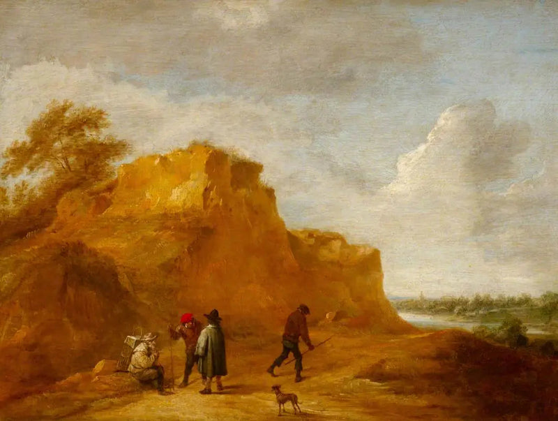 Sandy Cliffs and Characters - David Teniers the Younger