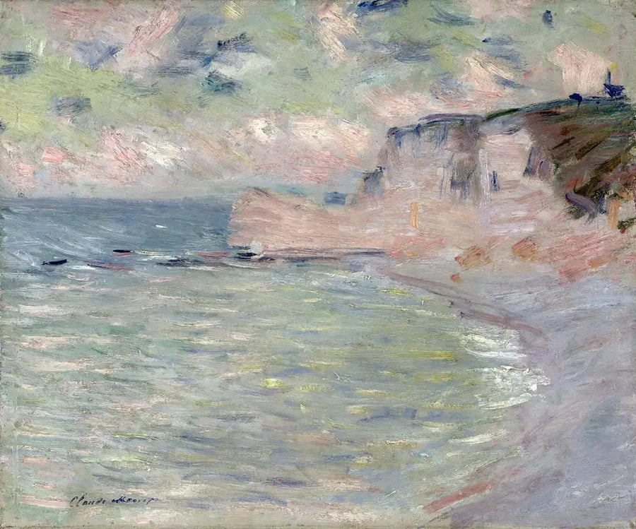 Cliff and Porte d'Amont, morning effect - Claude Monet