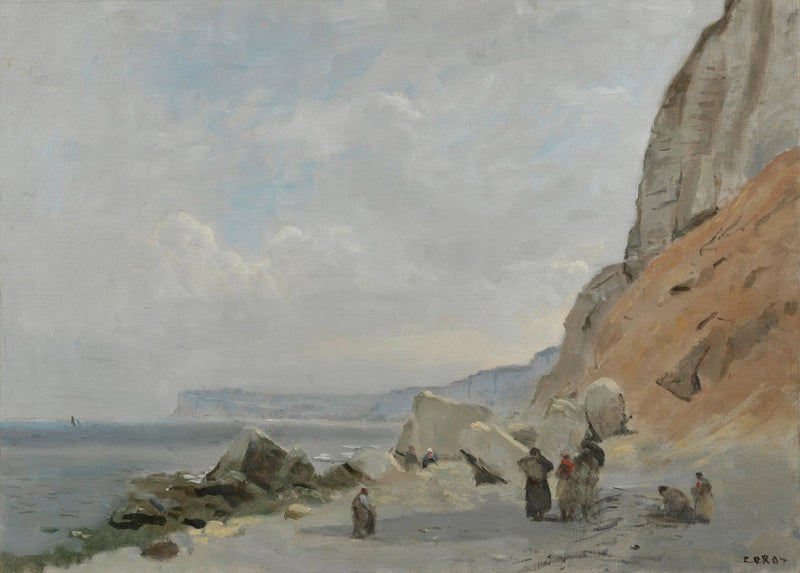 Chalk Cliffs near Yport - Jean-Baptiste Camille Corot