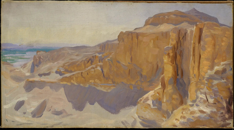 Cliffs of Deir el-Bahri, Egypt - John Singer Sargent