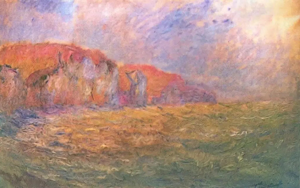 Falaises de Pourville, mer agitée - Claude Monet image 1 reproduction de peinture à l’huile