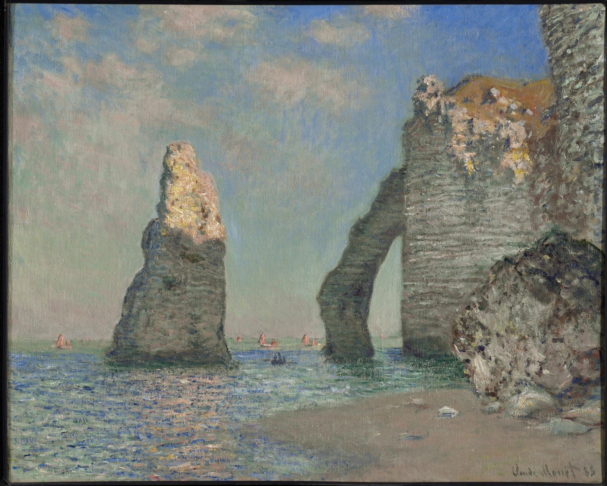 Les Falaises à Étretat W1034 par Claude Monet, Clark Art Institute