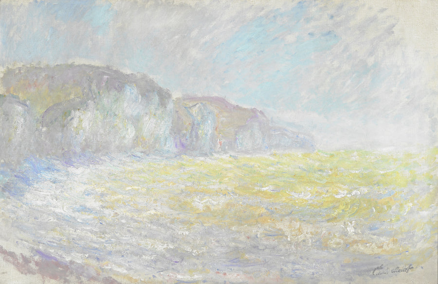 Cliffs of Pourville, rough sea - Claude Monet