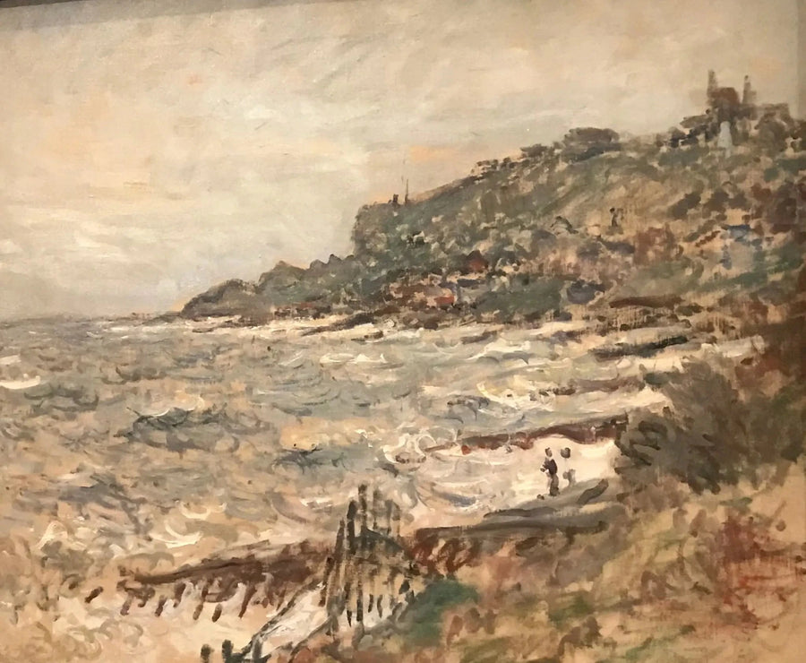 Cliffs near Sainte-Adresse, gray weather W689 - Claude Monet