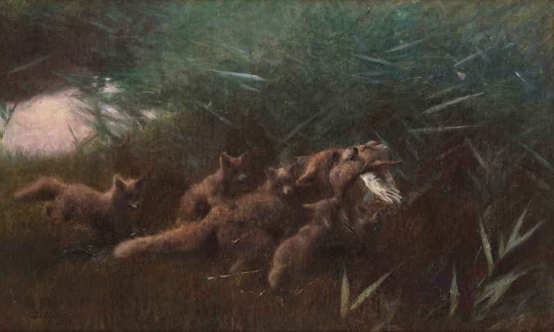 The Fox Family - Bruno Liljefors