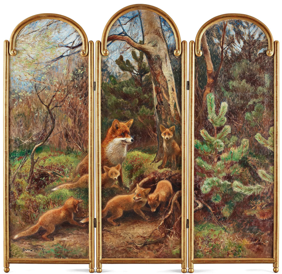 The Fox Family - Bruno Liljefors