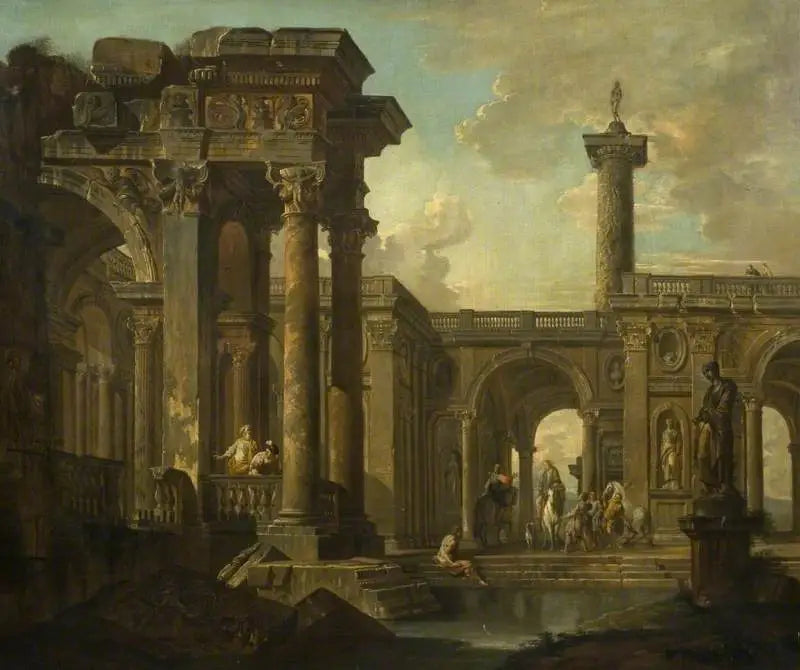 Architectural Fantasy with Classical Ruins - Giovanni Paolo Panini