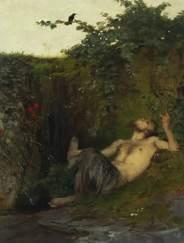 Faune et le merle - Arnold Böcklin